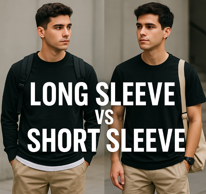 kaos lengan panjang vs pendek