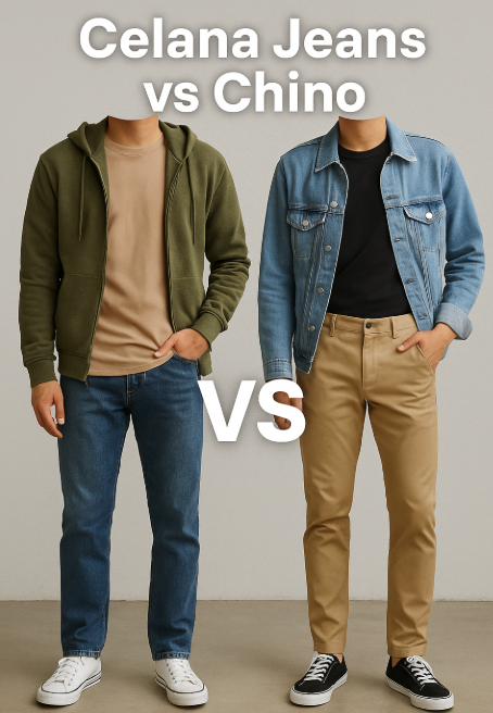 celana jeans vs chino