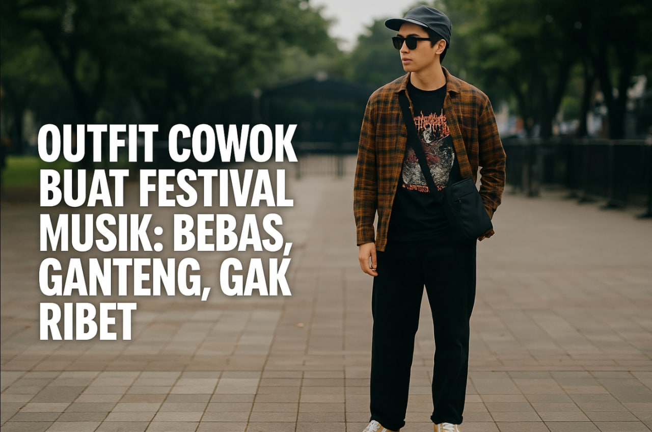 outfit cowok buat festival musik yang bebas dan tetap ganteng 2025