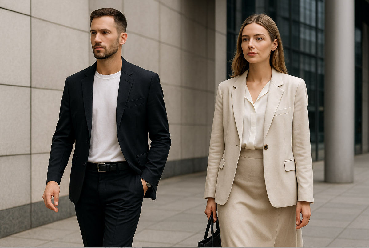 fashion minimalis modern 2025 pria dan wanita dengan gaya simple clean classy