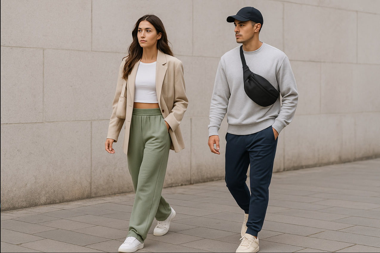 outfit sporty chic 2025 pria dan wanita bergaya sporty fashionable